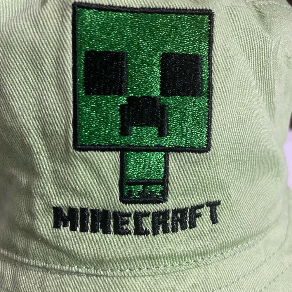 Minecraft Reversible Bucket Hat, Unisex, Cotton, NWOT, Youth Sz OS, Novelty - Picture 5 of 12